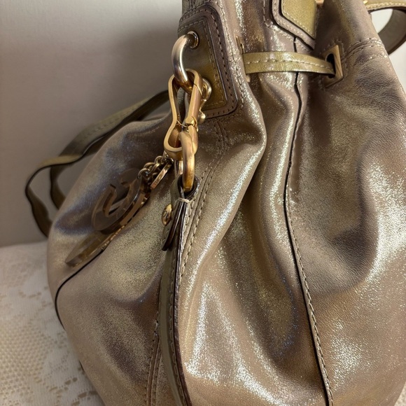 Coach Gold Hobo Bag w/ Metallic Sheen and Slouchy Design - Picture 6 of 10